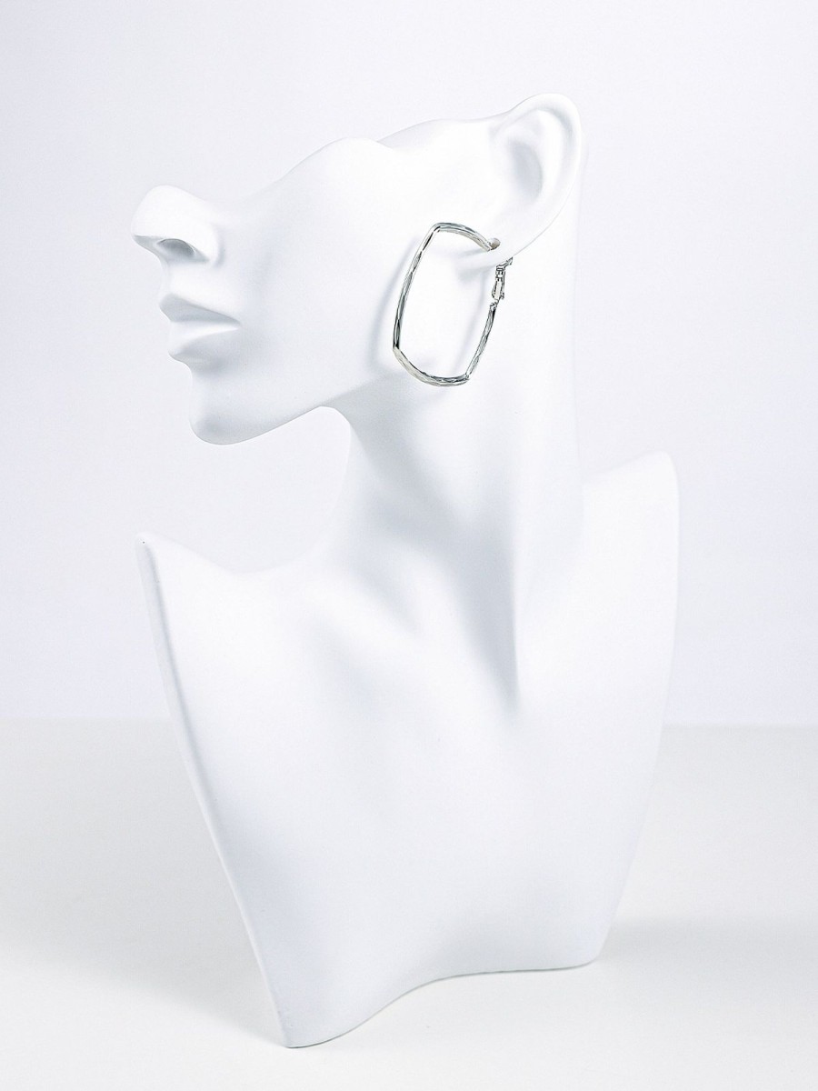 Women Ahaselected Earrings | Square Tube Endless Hoop Metal Earrings