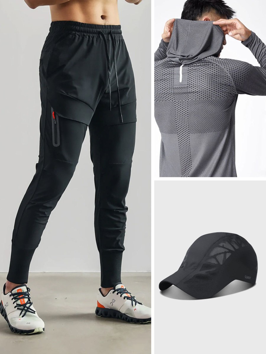 Men AhaAha | Performance Bestseller Look Hoodie Cap Jogger 3 Pcs